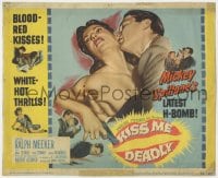 4a060 KISS ME DEADLY TC 1955 Mickey Spillane, Robert Aldrich, close up of Ralph Meeker & sexy girl!