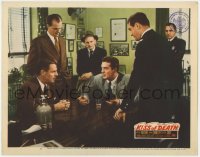 4a576 KISS OF DEATH LC #6 1947 Karl Malden watches Victor Mature & Brian Donlevy seated at desk!