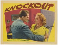 4a580 KNOCKOUT LC 1941 close up of boxer Arthur Kennedy grabbing scared Virginia Field!