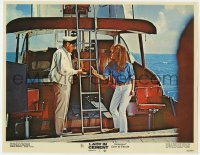4a585 LADY IN CEMENT LC #5 1968 cool image of Frank Sinatra & sexy Raquel Welch on boat!