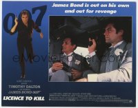 4a596 LICENCE TO KILL LC 1989 great close up of Timothy Dalton as James Bond with gun drawn!