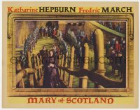 4a631 MARY OF SCOTLAND LC 1936 Katharine Hepburn walking bravely up ramp, directed by John Ford!