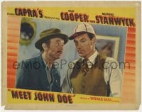 4a632 MEET JOHN DOE LC R1940s great c/u of Gary Cooper in baseball cap w/Walter Brennan, Frank Capra!
