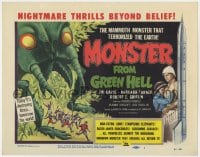 4a077 MONSTER FROM GREEN HELL TC 1957 art of the mammoth monster that terrorized the Earth!