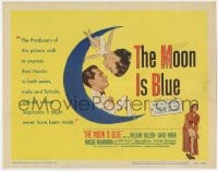 4a080 MOON IS BLUE TC 1953 William Holden, virgin Maggie McNamara, directed by Otto Preminger!