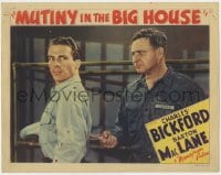 4a666 MUTINY IN THE BIG HOUSE LC 1939 c/u of Barton MacLane threatening Dennis Moore in prison!