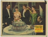 4a668 MY GAL SAL LC 1942 worried Rita Hayworth, Victor Mature & others by large elaborate cake!