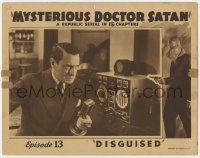 4a671 MYSTERIOUS DOCTOR SATAN chapter 13 LC 1940 c/u of Eduardo Ciannelli with radio, Disguised!