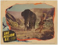 4a704 ONE MILLION B.C. LC 1940 Carole Landis carries child away from stampeding mammoth, rare!