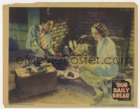 4a706 OUR DAILY BREAD LC 1934 Karen Morley & Tom Keene cooking in fireplace, King Vidor classic!