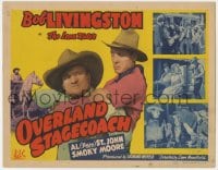 4a108 OVERLAND STAGECOACH TC 1942 cowboy Bob Livingston as the Lone Rider, Fuzzy St. John
