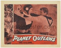 4a723 PLANET OUTLAWS LC 1953 great close up of Buster Crabbe as Buck Rogers fighting alien guy!