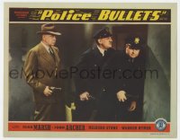 4a725 POLICE BULLETS LC 1942 close up of three cops with their revolvers drawn!