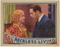 4a756 RECKLESS LIVING LC 1931 close up of Mae Clarke & Ricardo Cortez staring at each other!