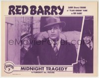 4a757 RED BARRY chapter 7 LC R1948 c/u of Buster Crabbe in the title role, Midnight Tragedy!