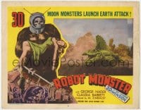 4a776 ROBOT MONSTER 3D LC #6 1953 3-D, worst movie ever, alligator with fin strapped to back!