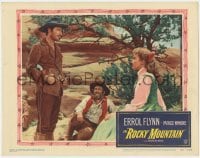 4a778 ROCKY MOUNTAIN LC #4 1950 part renegade part hero Errol Flynn stares at Patrice Wymore!