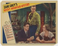 4a779 ROCKY MOUNTAIN MYSTERY LC 1935 Randolph Scott watches Kathleen Burke glare at man with cards!