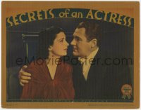 4a803 SECRETS OF AN ACTRESS LC 1938 close up of Ian Hunter with his arm around pretty Kay Francis!