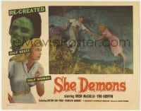 4a810 SHE DEMONS LC 1958 beautiful Irish McCalla & others try to escape the half-beast half-woman!