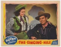 4a821 SINGING HILL LC 1941 Virginia Dale smiles at singing cowboy Gene Autry playing his guitar!