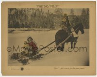 4a826 SKY PILOT LC 1921 Colleen Moore riding on horse-drawn sled to get to the prayer meeting!