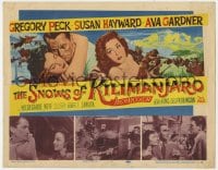 4a153 SNOWS OF KILIMANJARO TC 1952 art of Gregory Peck, Ava Gardner & SusanHayward in Africa!