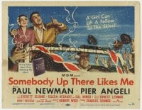 4a155 SOMEBODY UP THERE LIKES ME TC 1956 Paul Newman as boxing champion Rocky Graziano!