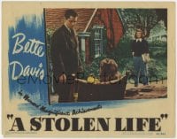 4a858 STOLEN LIFE LC 1946 Glenn Ford & Bette Davis staring at her twin sister sitting in chair!