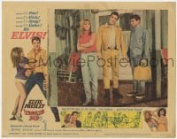 4a908 TICKLE ME LC #5 1965 Elvis Presley laughs at the rain, but Jocelyn Lane is wet & mad!