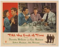 4a912 TILL THE END OF TIME LC #4 1946 Robert Mitchum has coffee w/Ruth Nelson & Guy Madison!