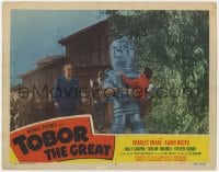 4a919 TOBOR THE GREAT LC #2 1954 the funky robot with human emotions carrying boy in its arms!