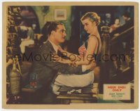 4a960 WEEK ENDS ONLY LC 1932 sexy Joan Bennett sits on Walter Byron's backgammon game!