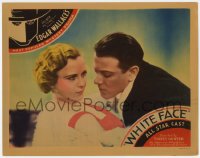 4a967 WHITE FACE LC 1933 romantic c/u of English Hugh Williams & pretty Renee Gadd, Edgar Wallace!