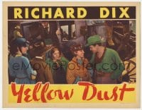 4a990 YELLOW DUST LC 1936 gold prospector Richard Dix & Leila Hyams smiling by stagecoach!