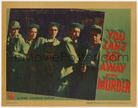 4a994 YOU CAN'T GET AWAY WITH MURDER LC 1939 c/u of Humphrey Bogart, Billy Halop & convicts, rare!