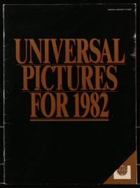 4b053 UNIVERSAL 1982 campaign book 1982 includes great advance ad for E.T., The Thing + more!