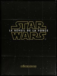 4b842 FORCE AWAKENS teaser French 1p 2015 Star Wars: Episode VII, title over starry background!
