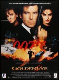 4b852 GOLDENEYE French 1p 1995 Pierce Brosnan as secret agent James Bond 007, cool montage!
