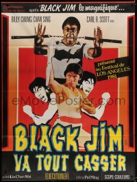 4b874 KUNG FU EXECUTIONER French 1p 1980 Shou zhi niu chu, cool martial arts montage, Black Jim!