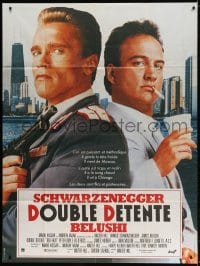 4b932 RED HEAT French 1p 1988 Walter Hill, great c/u of cops Arnold Schwarzenegger & James Belushi!