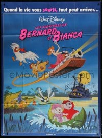 4b934 RESCUERS French 1p R1980s Disney mouse mystery cartoon from the depths of Devil's Bayou!