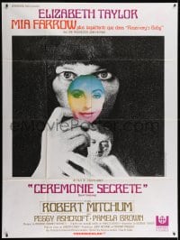 4b943 SECRET CEREMONY French 1p 1969 Elizabeth Taylor, Mia Farrow, Robert Mitchum, Joseph Losey