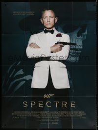 4b954 SPECTRE French 1p 2015 great image of Daniel Craig as James Bond with villain background!
