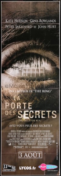 4b774 SKELETON KEY advance DS French 47x137 2005 Kate Hudson, creepy horror image reflected in eye!
