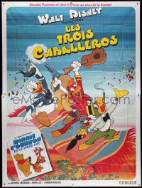 4b760 THREE CABALLEROS French 4p R1970s great artwork of Donald Duck, Panchito & Joe Carioca!