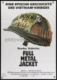 4b155 FULL METAL JACKET German 33x47 1987 Stanley Kubrick Vietnam War movie, Philip Castle art!