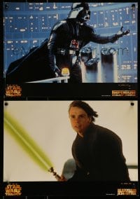 4b170 STAR WARS TRILOGY 4 German 12x17 LCs 1997 Empire Strikes Back, Return of the Jedi, cool scenes!