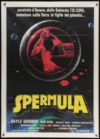 4b277 SPERMULA Italian 1p 1977 great different art of sexy naked female sperm vampires in space!