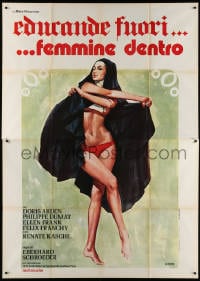 4b350 SCHULER-REPORT Italian 2p 1973 Luca Crovato art of nun removing her habit, rare!